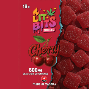 Classic Cherry by Lit Bits – Tear Drop-Shaped Gummies