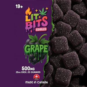 Grape by LitBits – Tear Drop-Shaped Gummies